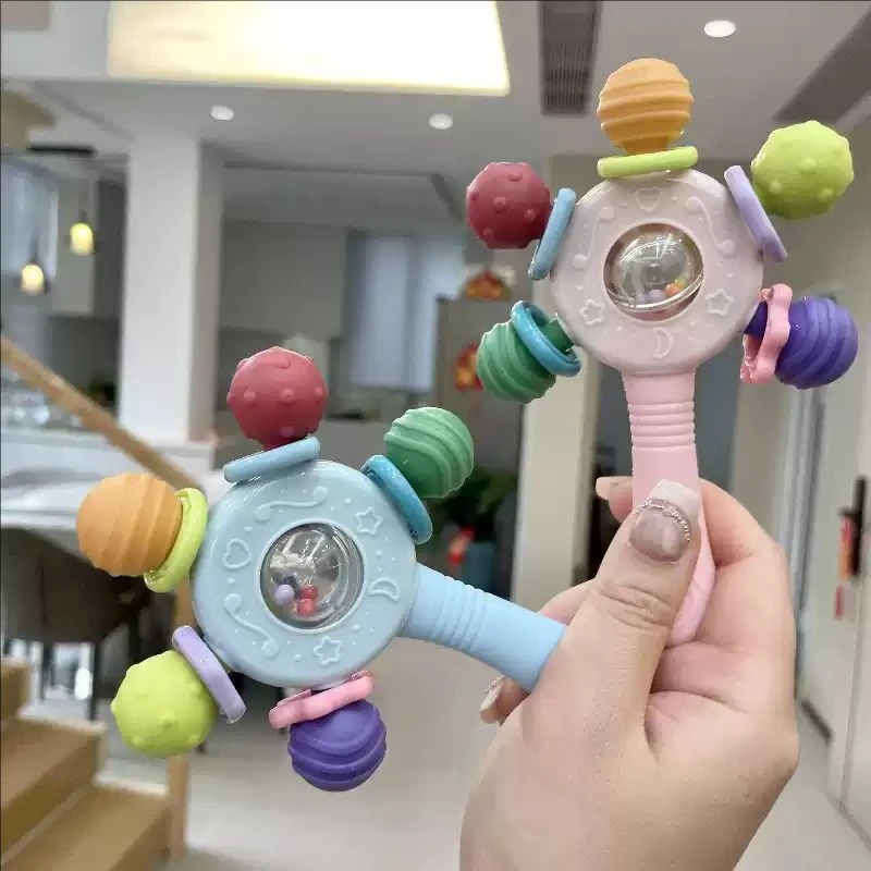 Baby Teething Toys Silicone Teethers BPA Free Silicone Baby Sensory Teether Toys for Babies 0-6 Month Montessori Educational Toy - 3