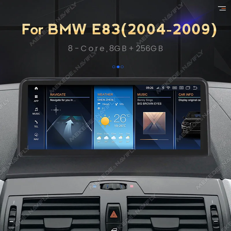 BMW X3 E83 2004 2009 GPS ׺̼ Ƽ̵ ÷̾, ȵ̵ 13.0 ROM, 256G, 4G LTE, Wifi  , ڵ  ο
