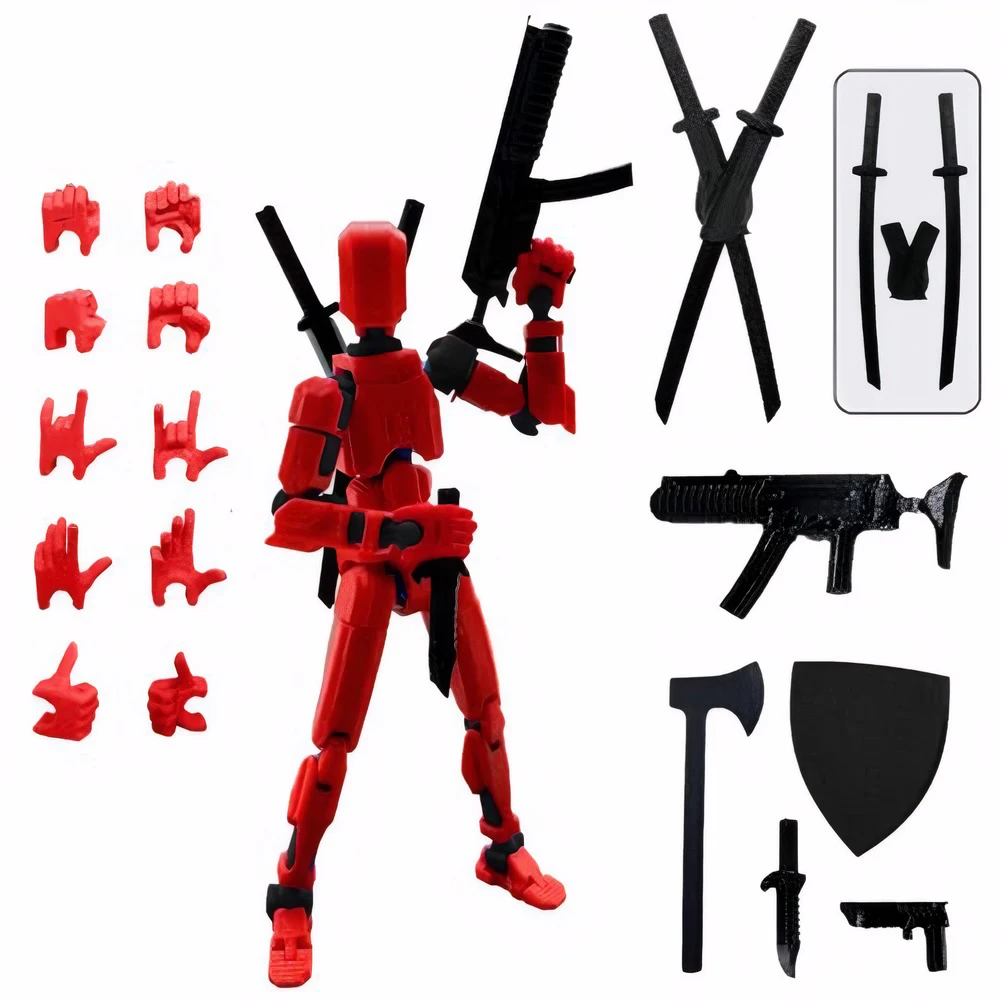 Titan 13 Action Figures T13 Figure 3D Printed Multi-Jointed Movable Lucky 13 Action Figure Nova 13 Action Figure Dummy