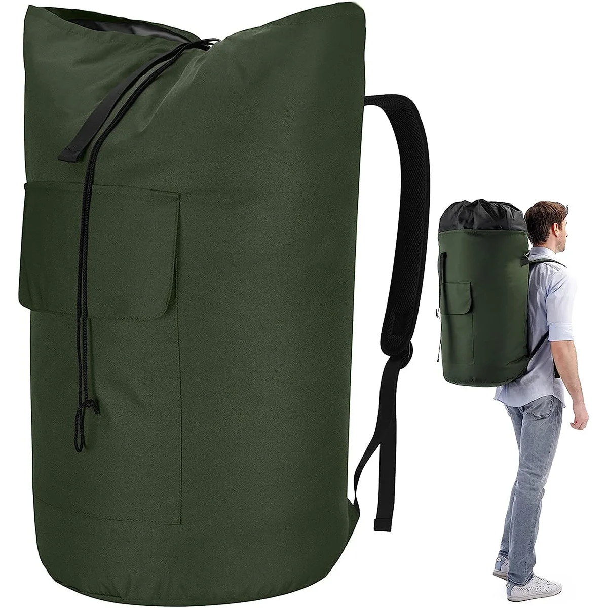Large Capacity Dirty Laundry Backpack Hanging Laundry Backpack Organizer Multifunctional Travel Backpack Moving Dust Storage Bag 2
