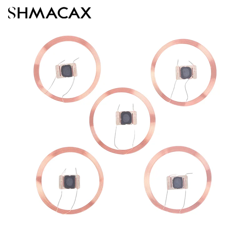 5pcs 21.6mm 13.56MHZ UID IC Card ID Rewritable Changeable Chip Keyfob RFID Self-adhesive coil