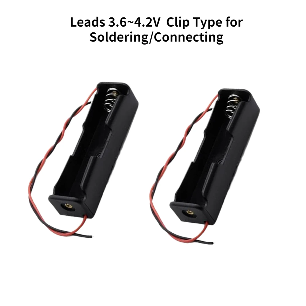 100/50pcs 18650 Battery Holders 3.6V to 4.2V 18650 Battery Clips High Quality Plastic Battery Storage Box Case with Connect Lead
