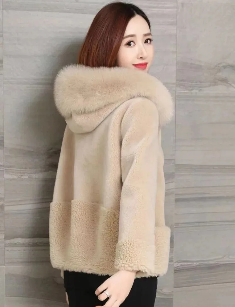 Women Faux Fur Coat Imitation Fox Plush Jacket 2024 Winter Fashion Casual Jacket Women Short Women's Clothing Winter Coat