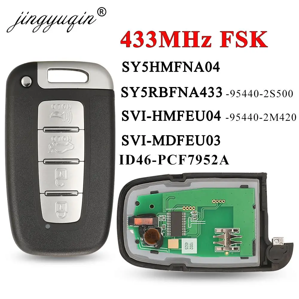 4BT Smart Remote Key 433Mhz ID46 Für Kia Forte Soul Rio Borrego Sorento Optima Hyundai I30 IX35 Sonata Genesis Equus Veloster