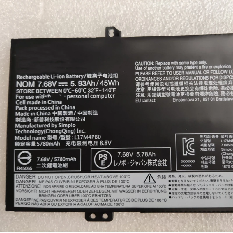 Bateria para Lenovo Flex Ideapad L17c4pb0 530s 15ikb Ioga 530 14arr 14ikb 81ha 81em 81eu 81h1 81h9 81ev 81ek Xiaoxin Air14 ar 15 ar 15 - Imagem 4