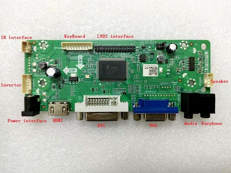 Yqwsyxl-kit de Placa de Controle com Vga Hdmi Mais Dvi Mais Vga Lcd Controle de Tela Led Driver de Placa - Imagem 2