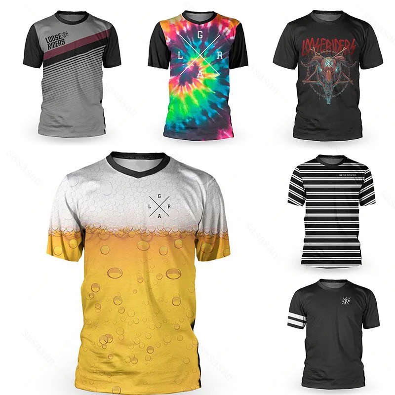 Bike Cycling Jersey Bike Cycling Clothes Men's Loose Rider Short Sleeve For BMX MTB Motorcycle