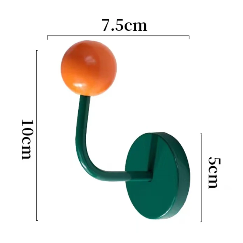 Description Picture 6 of itemCreative Colorful Wooden Ball Magnetic Hooks Iron Art Home Storage Fridge Decorative Note Fixed Hooks Lovely Behind Door Hooks