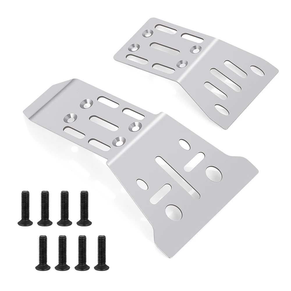MIBIDAO Stanles Steel Front Skid Plate Rear Chassis Armor Protector für 1/18 Granite Grom RC Car Upgrade Teile Zubehör – Detail 2