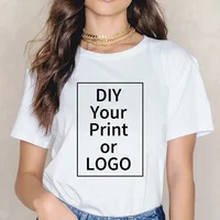 T-shirt personnalisé femmes hommes personnalisé imprimé 100% coton à manches courtes votre Logo Photo marque texte t-shirt personnaliser vêtements graphiques 4