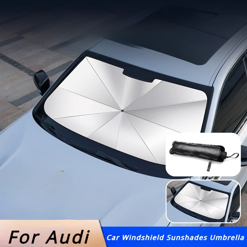 

Car Front Parasol Sun Shade Umbrella for Audi A5L A3 A3 Q7 Q8 A8L A4 A4L A5 Windshield Sunshade Umbrella Summer Sun Protection