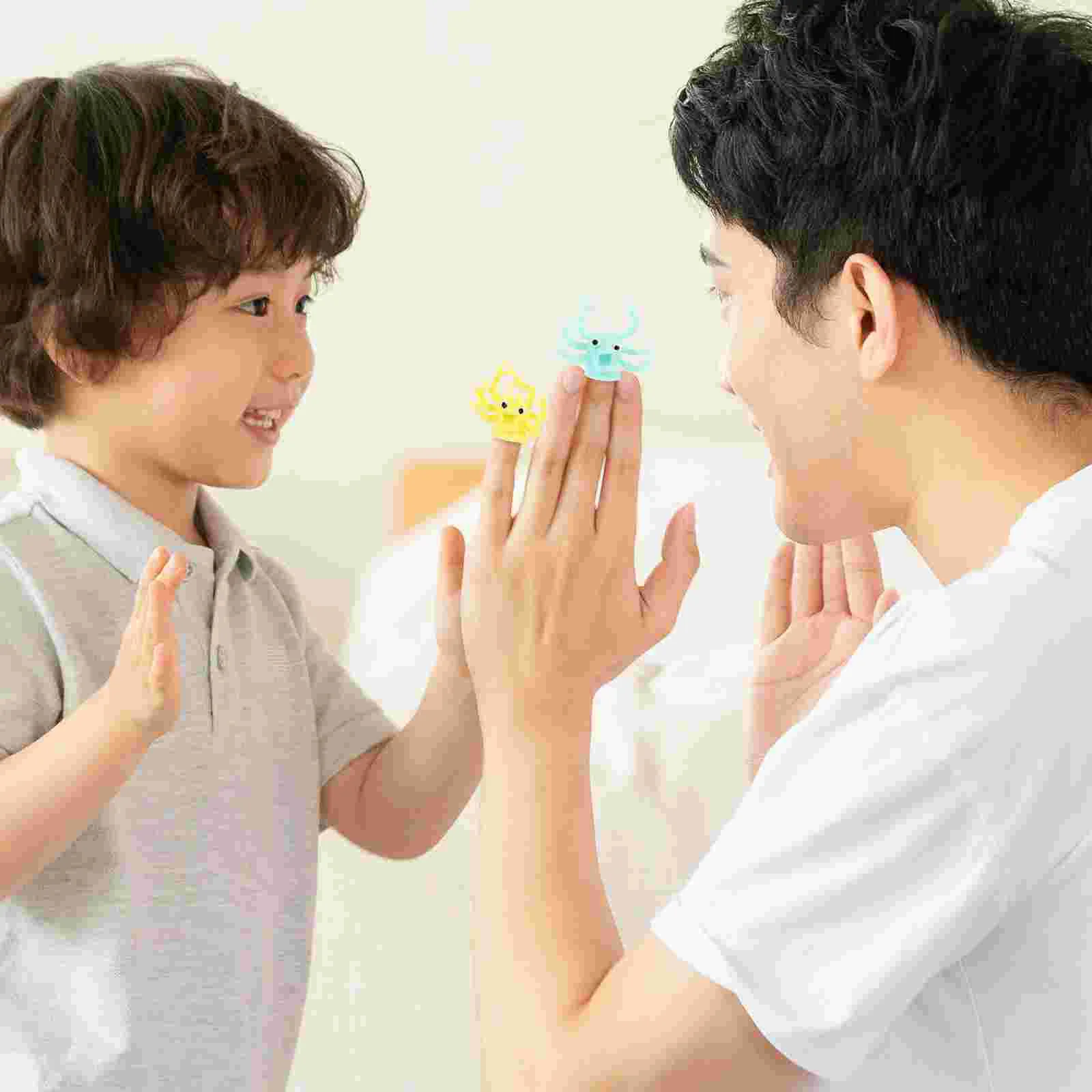 

5pcs Simulation Animal Finger Puppets Tricky Animal Finger Puppets Spoof Interactive Toy Random Style