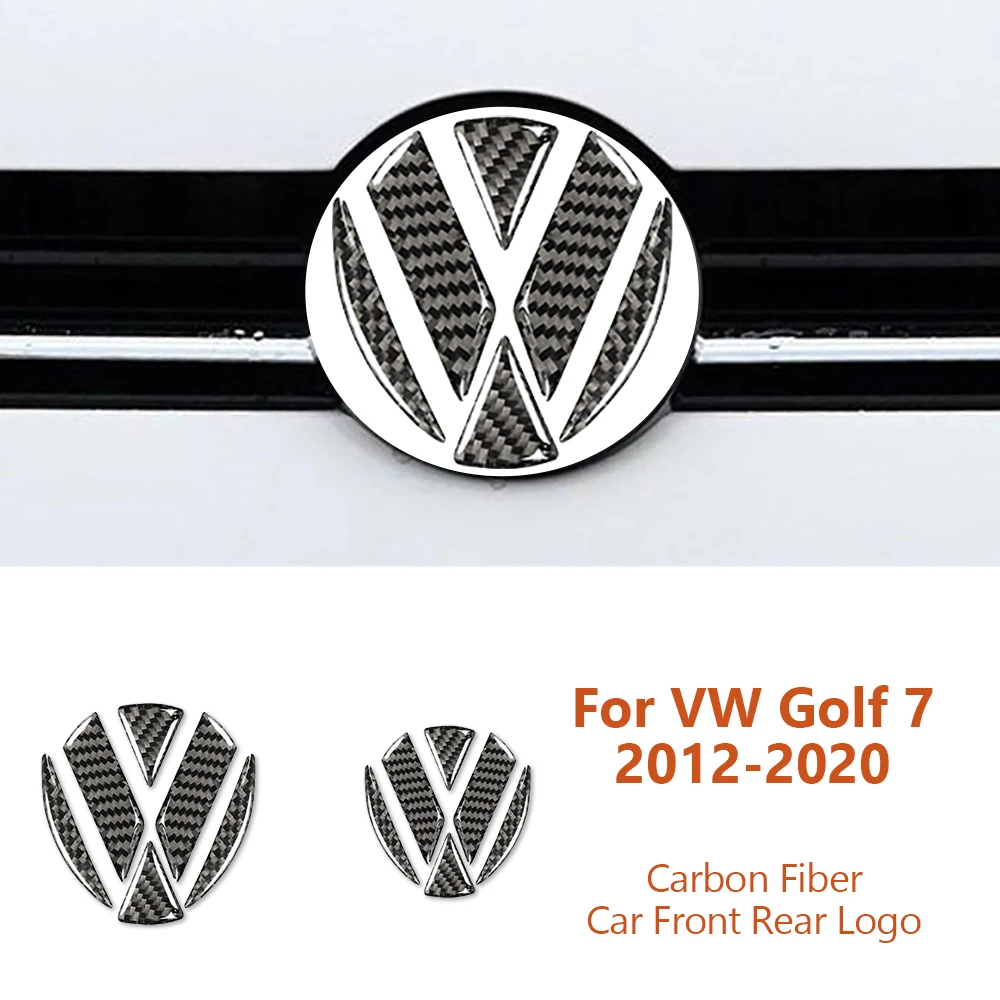 

For Volkswagen VW Golf 7 2012-2020 Styling Carbon Fiber Car Front Rear Logo Panel Decorative Stickers Auto Interior Accesorios