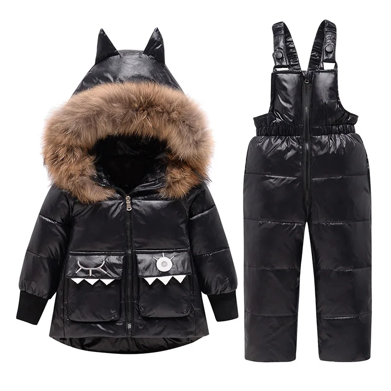 

children's down jacket dinosaur suit men's thickened down jacket 1-6-year-old baby warm two-piece set