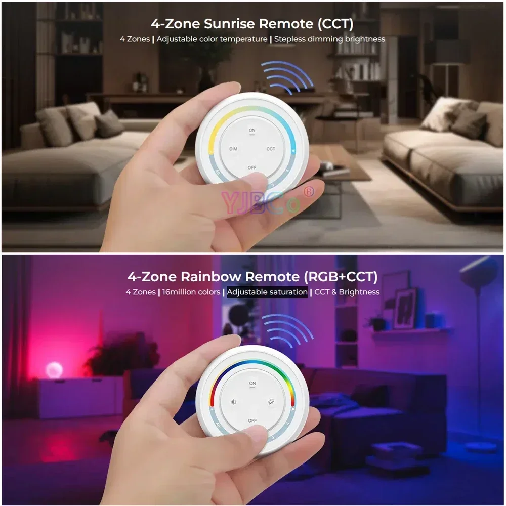 Miboxer (2,4G) 4-зонный S1W + S2W + Sunrise дистанционный Радужный пульт дистанционного управления светодиодной лентой