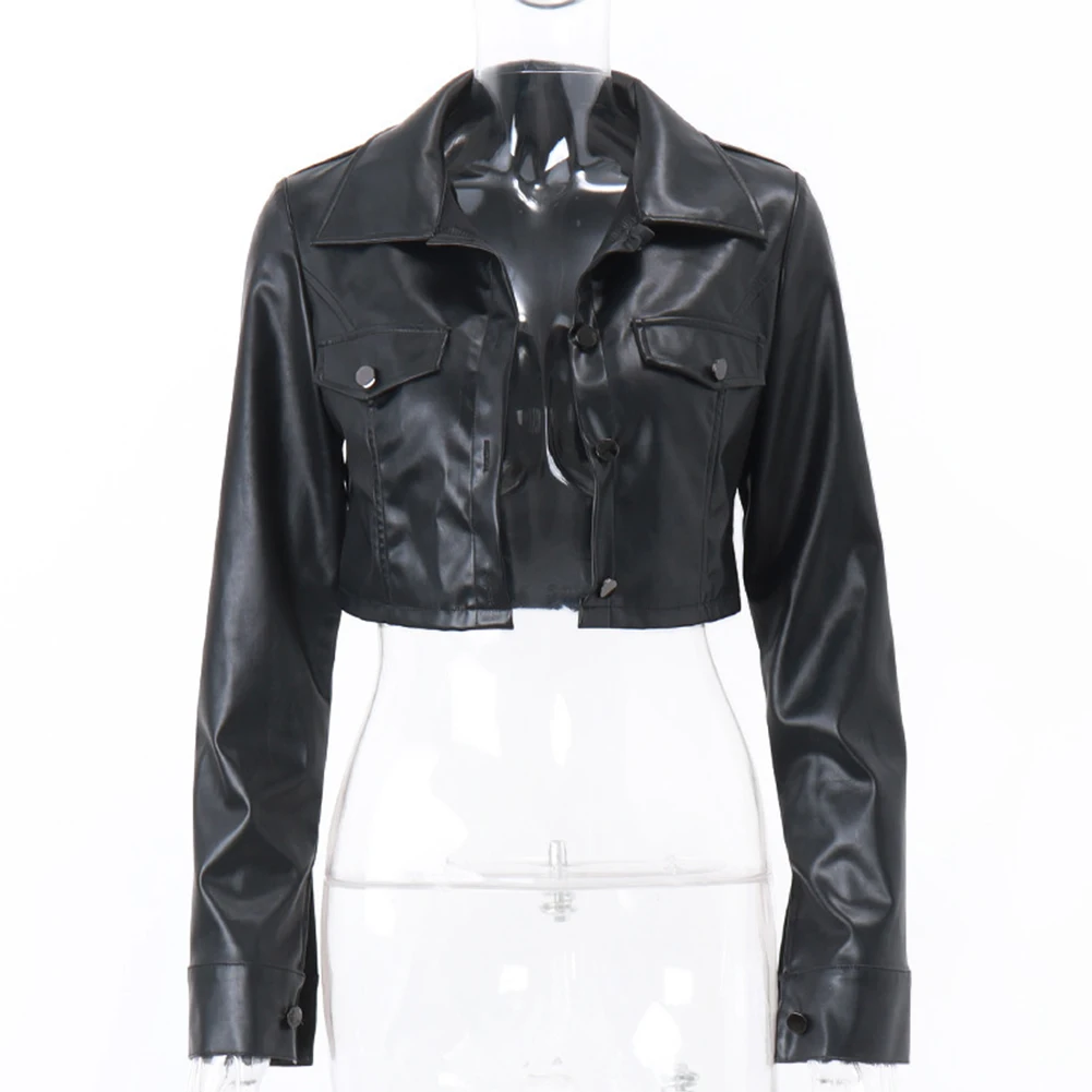 

Brand New Durable High Quality Practical Jacket Women Buttons Coat Autumn Cool Fashion Regular Gift Crop Jacket