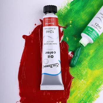 Professional Oil Paints Set 12 Colors 12 Ml Canvas Ceramic Rock Painting Kit Art Supplies for Artists Kids Beginners & Painters 5