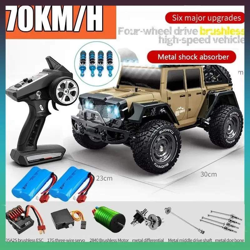 Scy 1:16 4X4 Off Road Rc Car 4Wd Brushless Remote Control Truck 70 Km/H O 50 Km/H Auto Da Drift Ad Alta Velocità Vs Wltoys 124016 Giocattoli