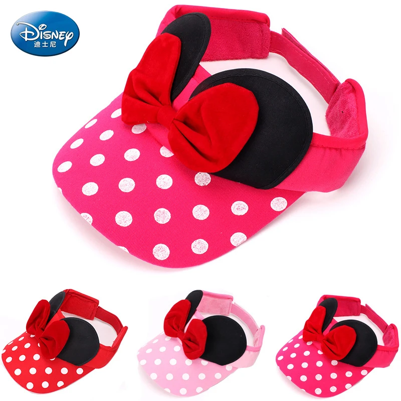 Disney Minnie Mouse Cute Bow Girls Sun Visor Cap Baby Hats Summer