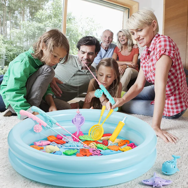 어린이 발달에 알맞는 마법의 낚시 장난감