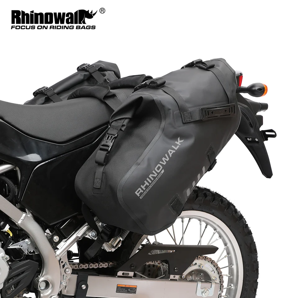 Borse Laterali Moto Rhinowalk 28L Impermeabili - Doppia Borsa Per Viaggi