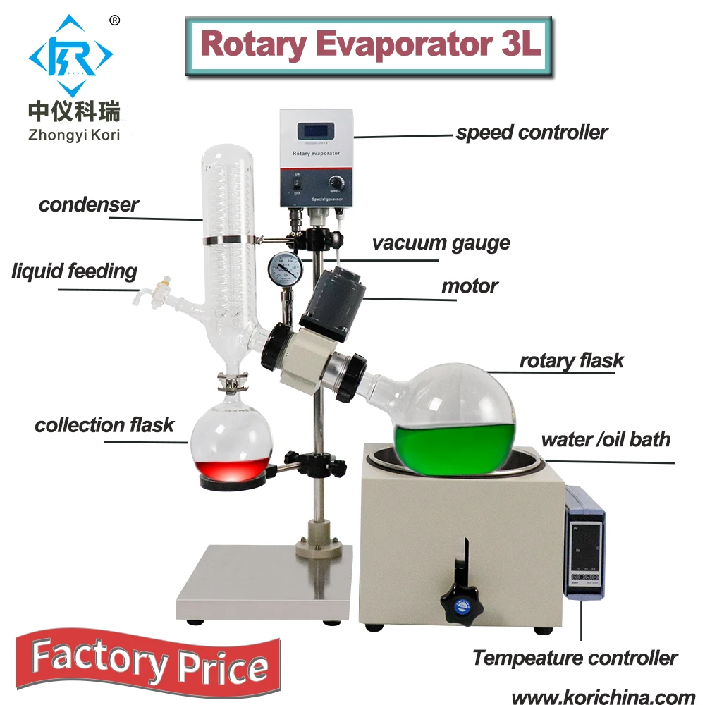 Lab vacuum rotary evaporator roto evapor apparatus Glass homemade steam distillation for essential oil extract Setup system
