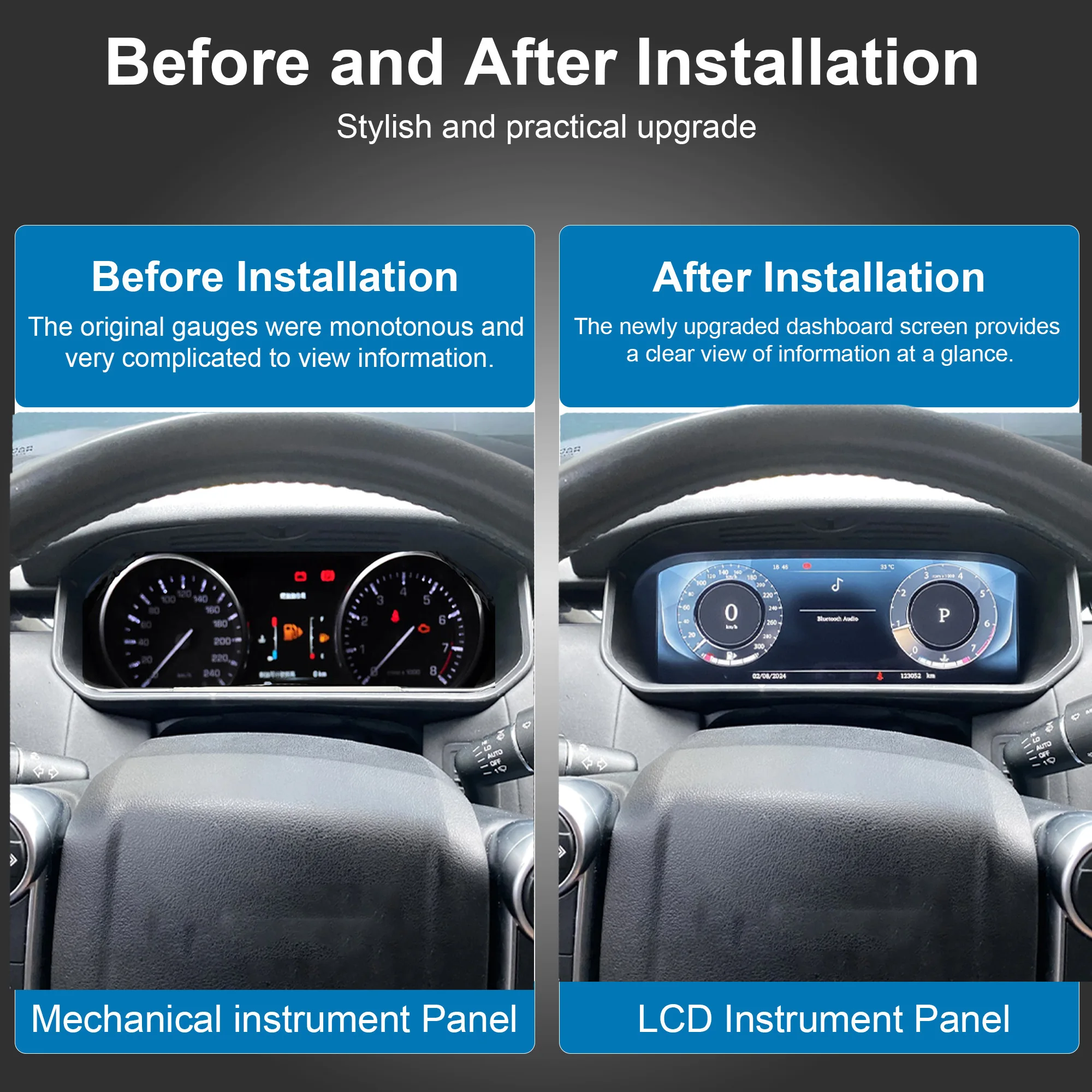 Digital Instrument Cluster For Land Rover Discovery 5 2017-2021 Carplay Speedome