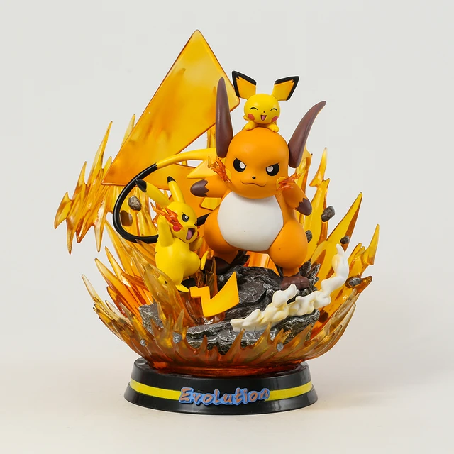 Kit Evoluções Pokémon - Pichu, Pikachu e Raichu