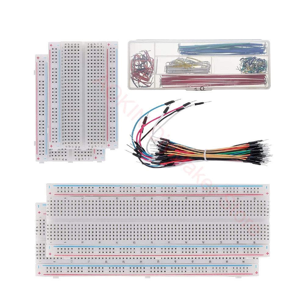 

Breadboard Jumper Wires Kit 400 & 830 Point Solderless Breadboards and 65pcs M/M Flexible Bread Board Jumper Wire