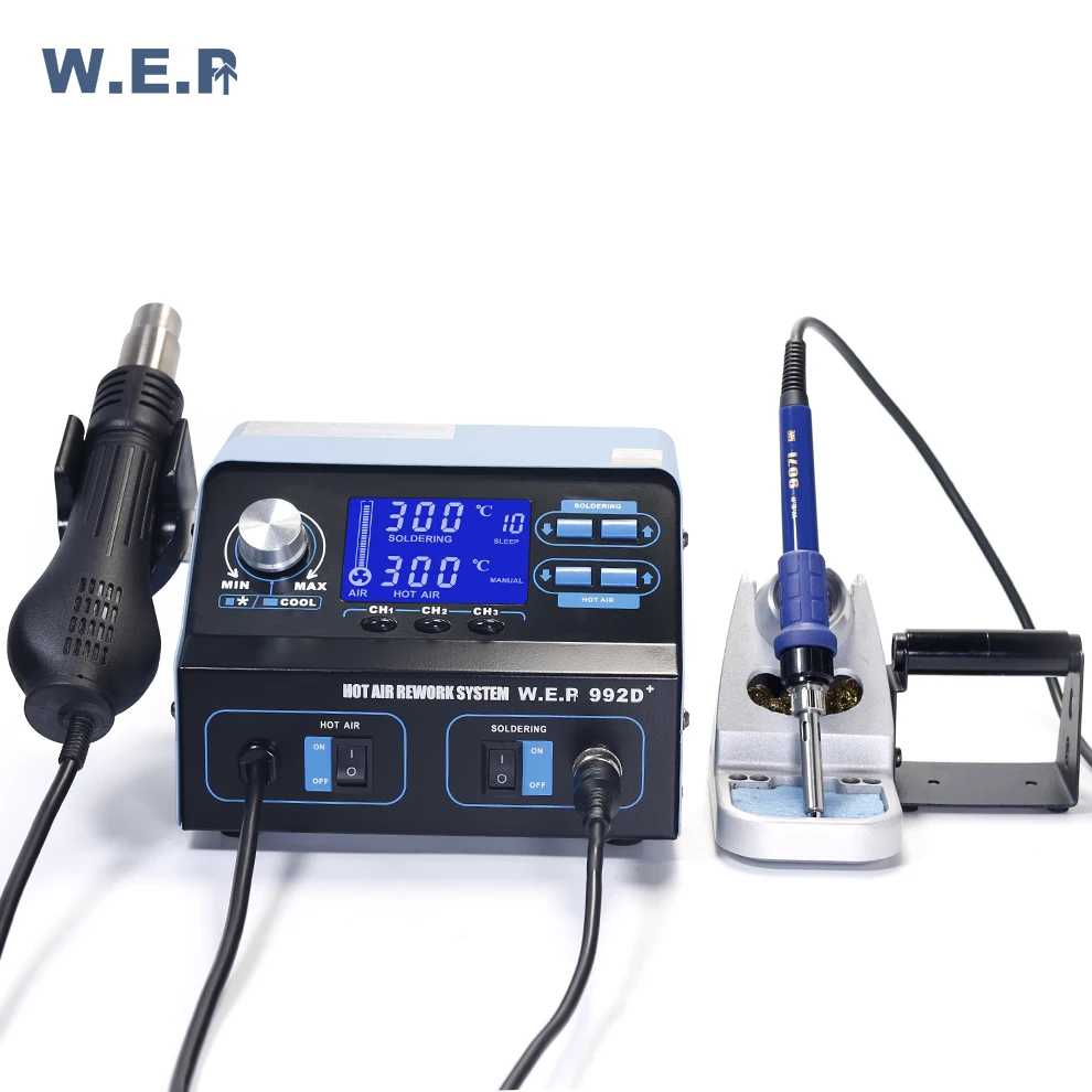 시유 WEP 992D+ BGA 열풍 납땜기 납땜 인두 디솔더링 리워크 스테이션