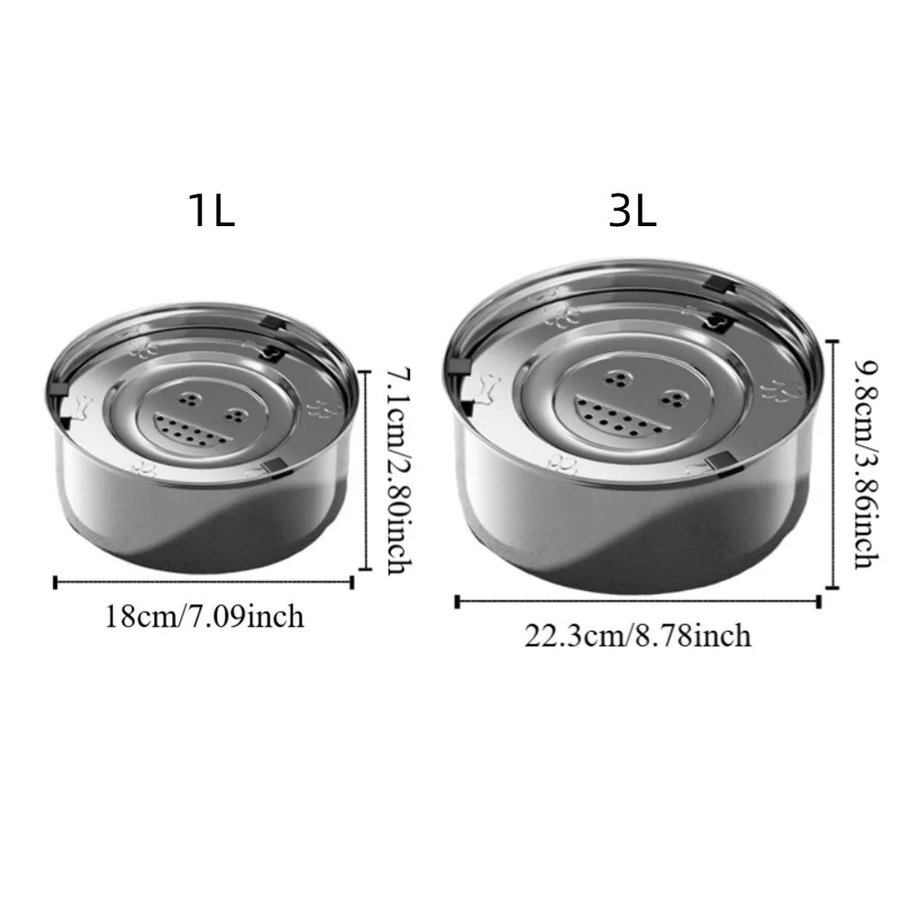 Stainless Steel Dog Water Bowl Anti-Spill Non-Slip Base Pet Water Feeder Portable Anti-Splash Dog Water Dispenser Outdoor