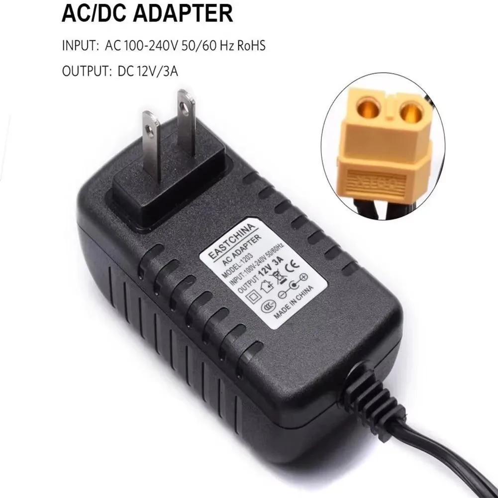 Chargeur 12V 3A Adaptateur Secteur EU/US avec Prise XT60