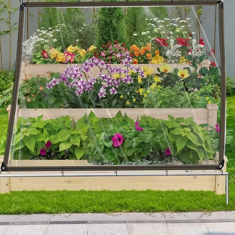 Rainproof Tarpaulin Transparent Plastic Rainproof Film Terrace Succulent Plant Insulation Tent Balcony Awning Tarpaulin Outdoor Waterproof Tarpaulin