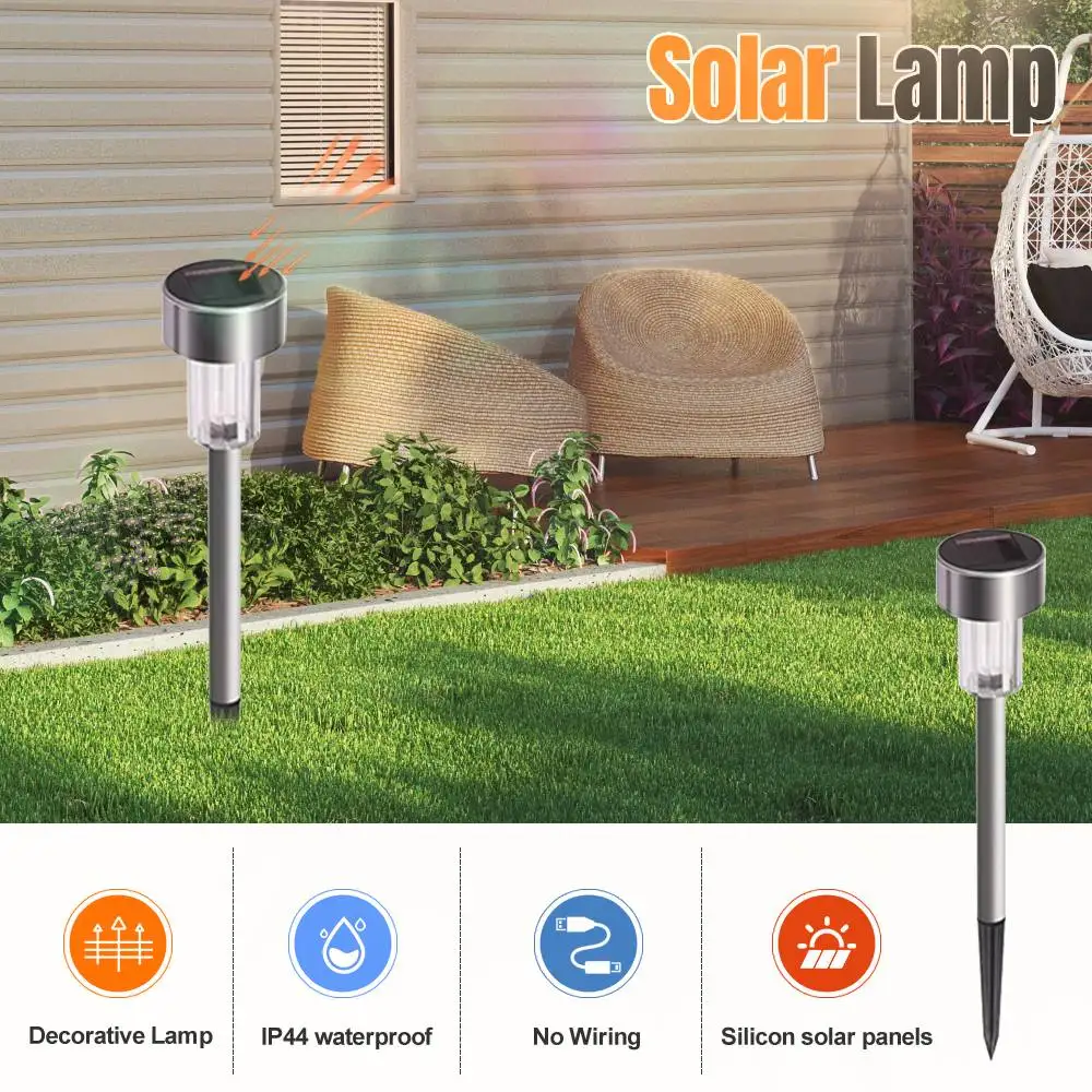 

Pathway Outdoor Solar LED Lights Waterproof Garden Lamp Landscape Lawn Lighting Street Decoration Lantern for Yard Patio Walkway