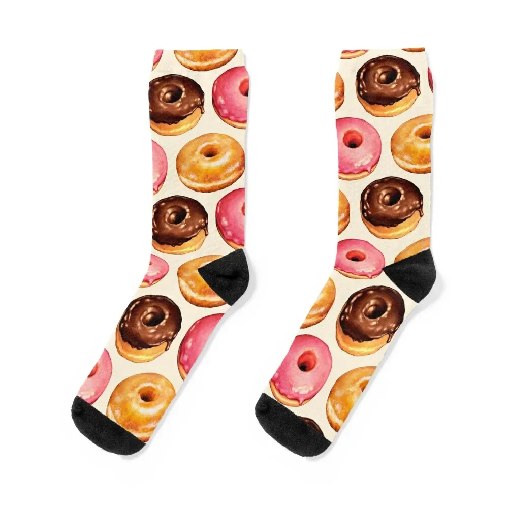 

Donut Pattern Socks sheer anti-slip Women's Socks Men's