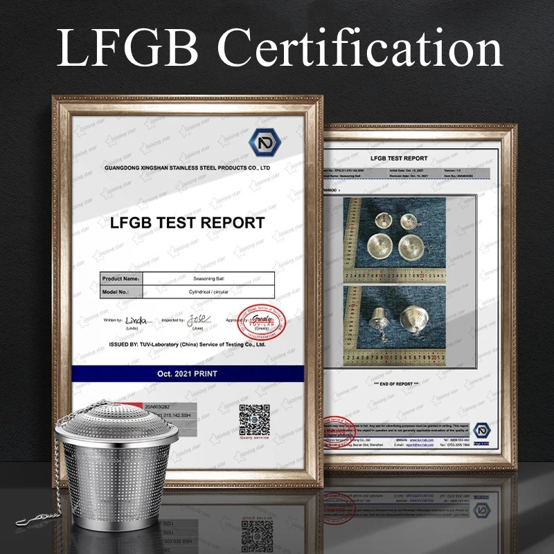 LFGB Certificate 304 Stainless Steel Stewing Spice Ball Anise Nutmeg Cinnamon Tea Fitler Flavor Filtering Can for Soup Cooking
