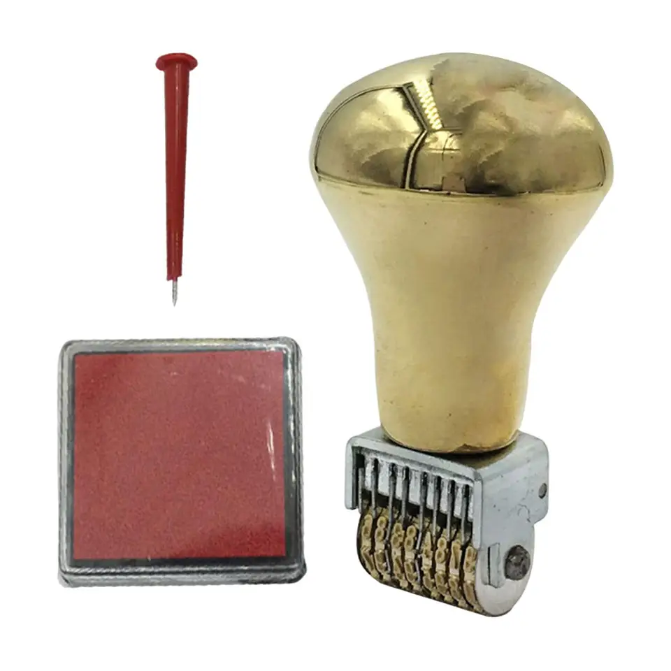 Creative Date Roller Stamp with Wooden Handle
