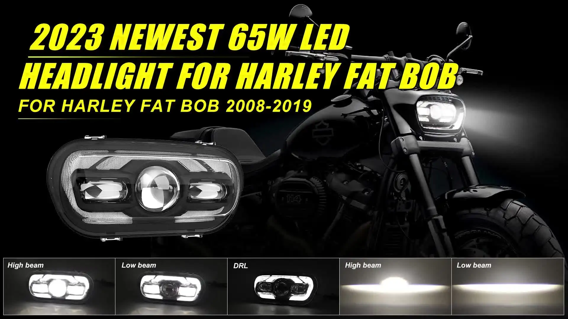 9 8-дюймовая прямоугольная светодиодная фара для мотоцикла с DRL дальнего/ближнего