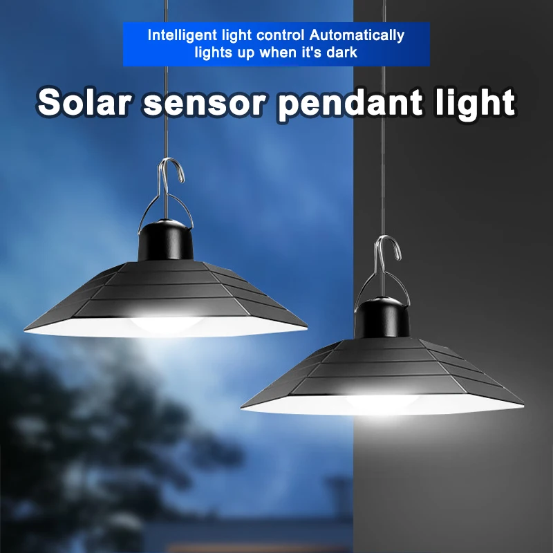 Solar Chandelier Outdoor Decor Motion Sensor Waterproof Led Powered Lamp Pendant Night Light