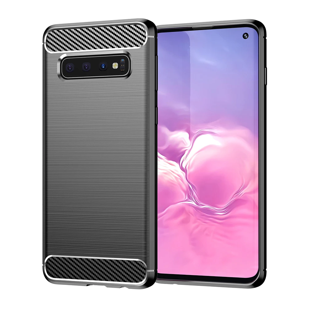 Case For Samsung Galaxy S10 5G Case Silicone TPU Shockproof Carbon Cover for Samsung Galaxy S10 Plus Lite / S10E Funda Capa