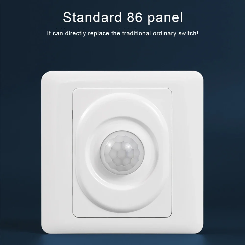 AC 220V LED smart switch smart light switch light sensor switch smart motion sensor light motion sensor motion detector human presence sensor PIR Motion Sensor Light Switch Infrared Human Body Detection Auto On Off Light for Corridor Staircase