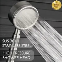 SUS 304 Stainless Steel Bathroom Handheld Shower Head High Pressure Water Saving Sprayer Nozzle Supercharged Rainfall Showerhead 1