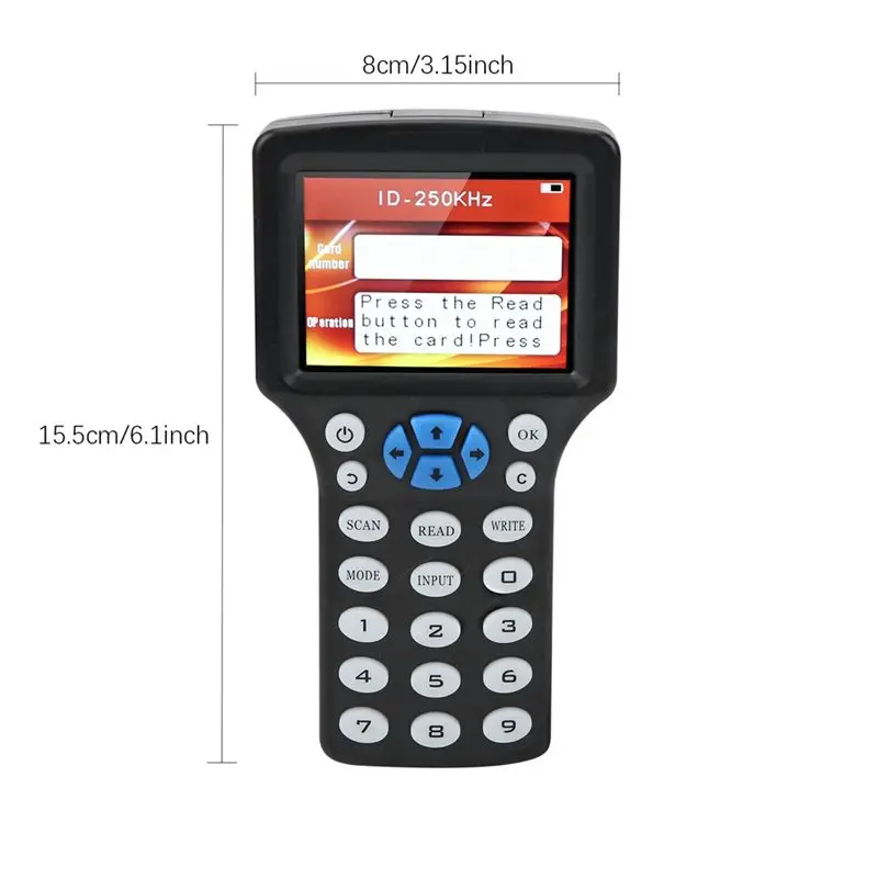 ABKN-10 주파수 RFID 스마트 카드 리더기 복사기 +5XCUID 카드 125K 13.56Mhz RFID 복사기 키 복제기