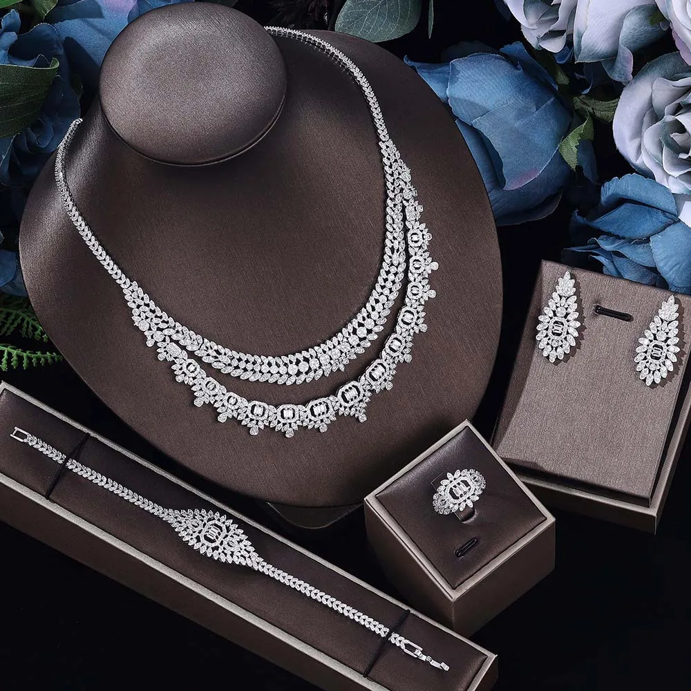

Ingenious New Multicolor CZ Stone Dubai Bridal Jewelry Set Simple Wedding set