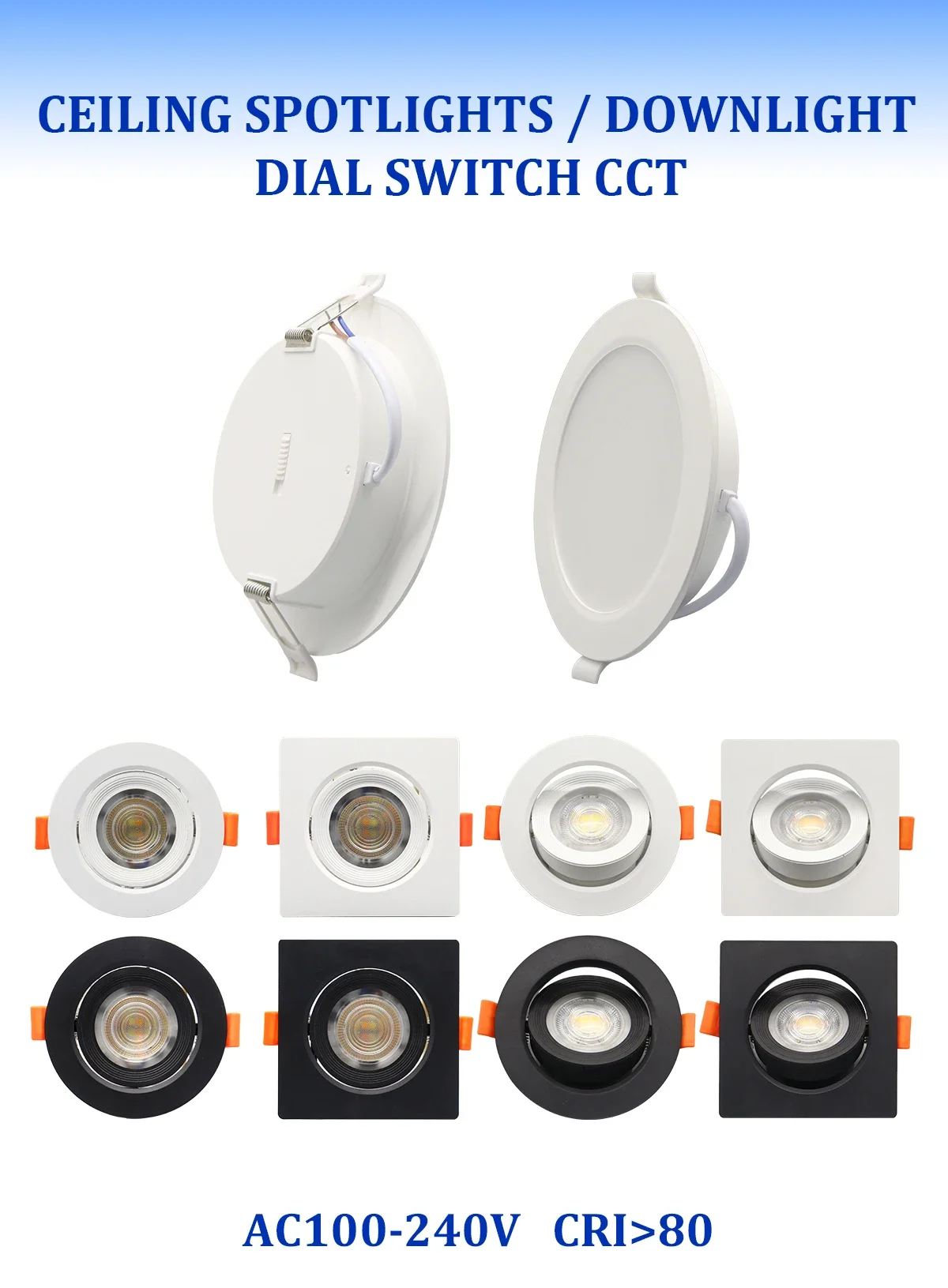 1-10pcs Led Surface Mounted Spot Downlight CCT 3000/4000/6500K S0e15f6a4c0964ab6ba671685e8b94c17B