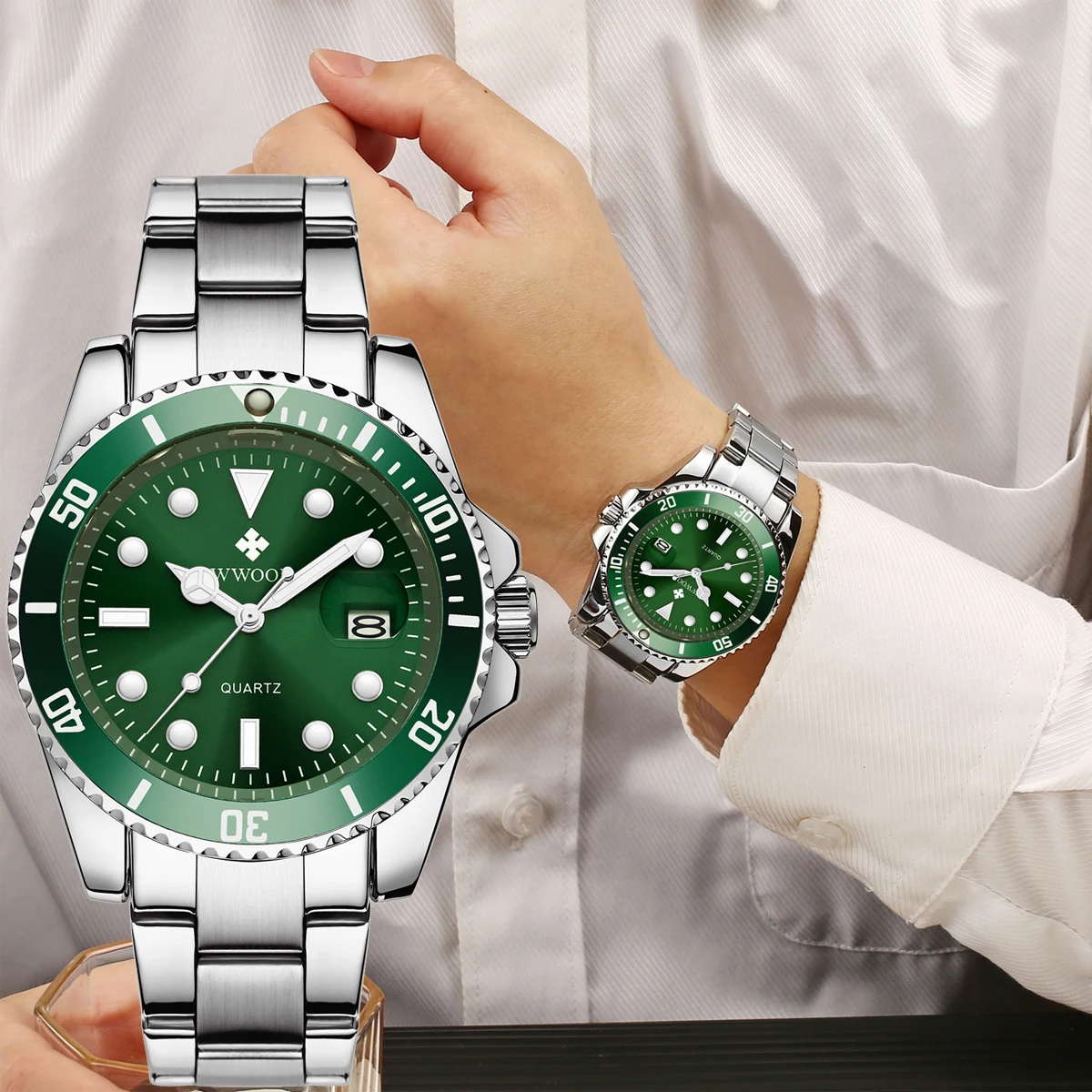 WWOOR Top Brand Luxury Fashion Man's Watches Waterproof