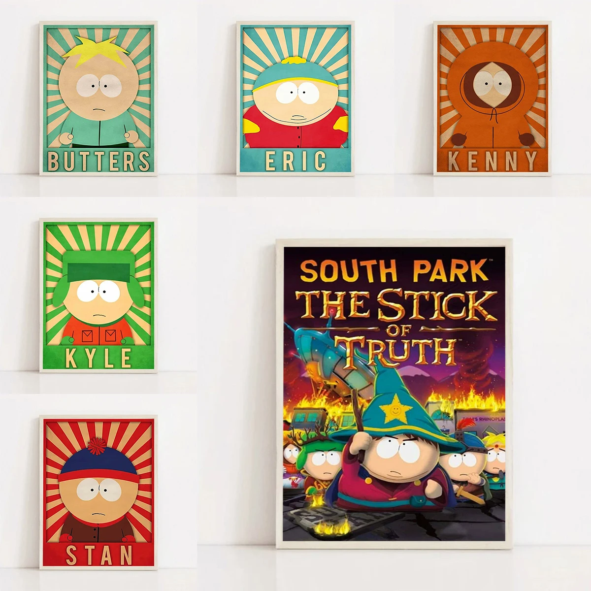

S-South Cartoon P-Parks Poster Children's Room Posters for Wall Decor Decorative Painting Home and Decoration Art Decorations