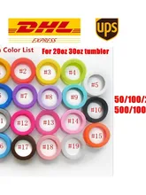  DHL 50/100/200/500pcs Silicone Coasters for 30oz 20oz Tumbler Travel Mug Cups Water Bottler Bumpers Bottom Non-Slip Cover 