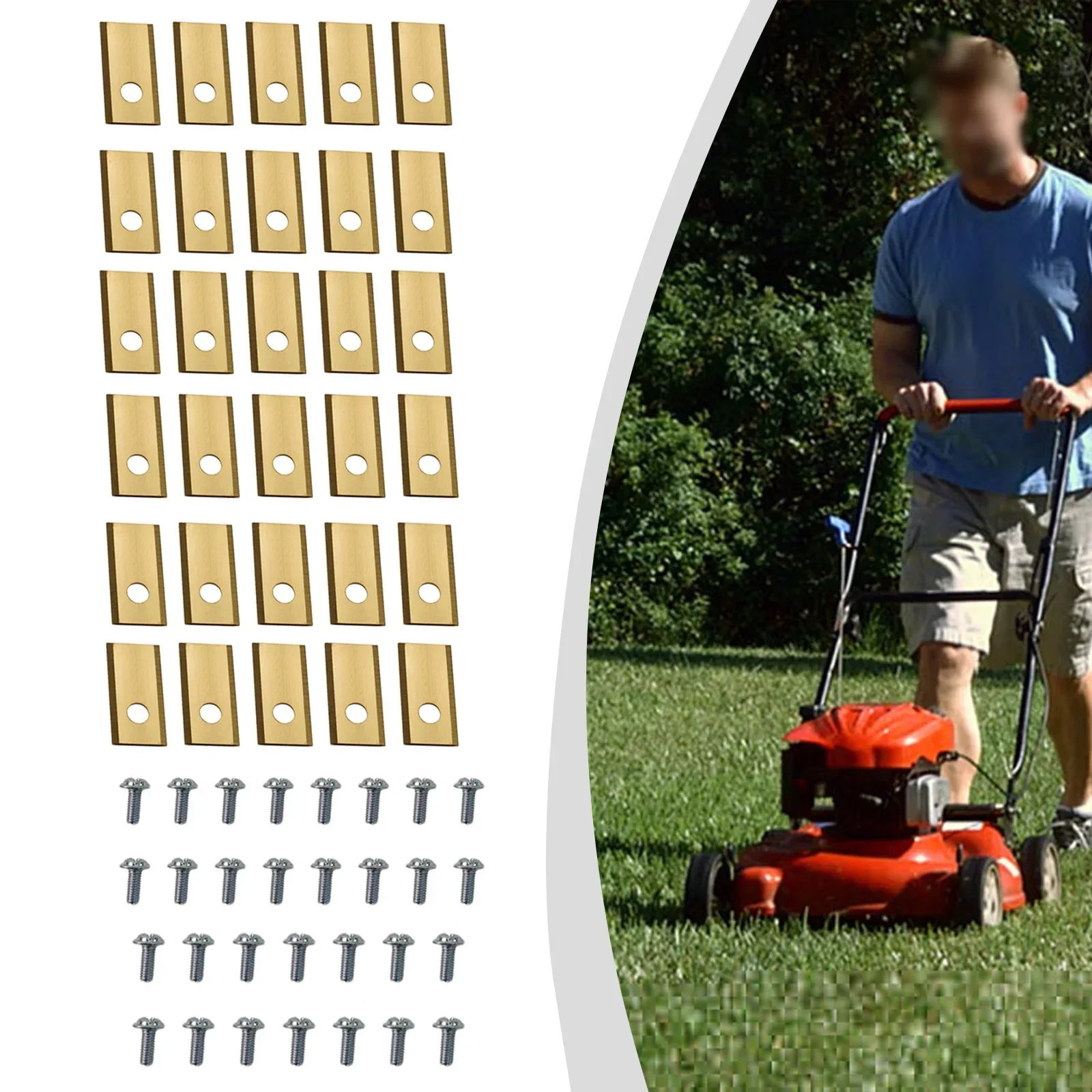 Power Tool Accessories Brush Cutter Parts Brushcutter Replacement Parts Brush Cutter Kit Grass Trimmer Accessories Lawn Mower Accessory Lawnmower Blade 18/30pcs Stainless Steel Blades Replacement For Worx Robotic Lawnmower Cutting Blade Set Lawn Mower repair spare Parts