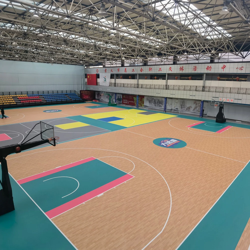 

Beable Transform Your Indoor Court With Our High-Quality Basketball Court PVC Flooring Marking White Lines LOGO